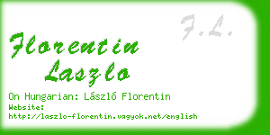 florentin laszlo business card